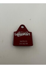 LenzoKart LenzoKart Mini kart remblok Zacht rood LKF12