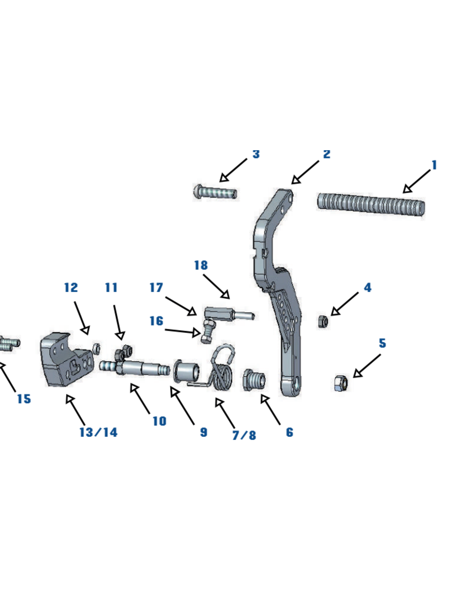 LenzoKart Lenzokart brake pedal OK/OKJ/KZ complete