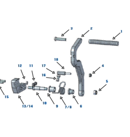 LenzoKart Lenzokart brake pedal OK/OKJ/KZ complete