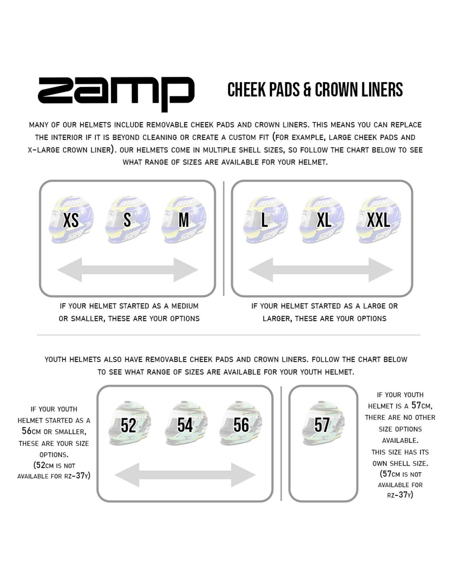 Zamp Zamp RZ-42Y cheekpads
