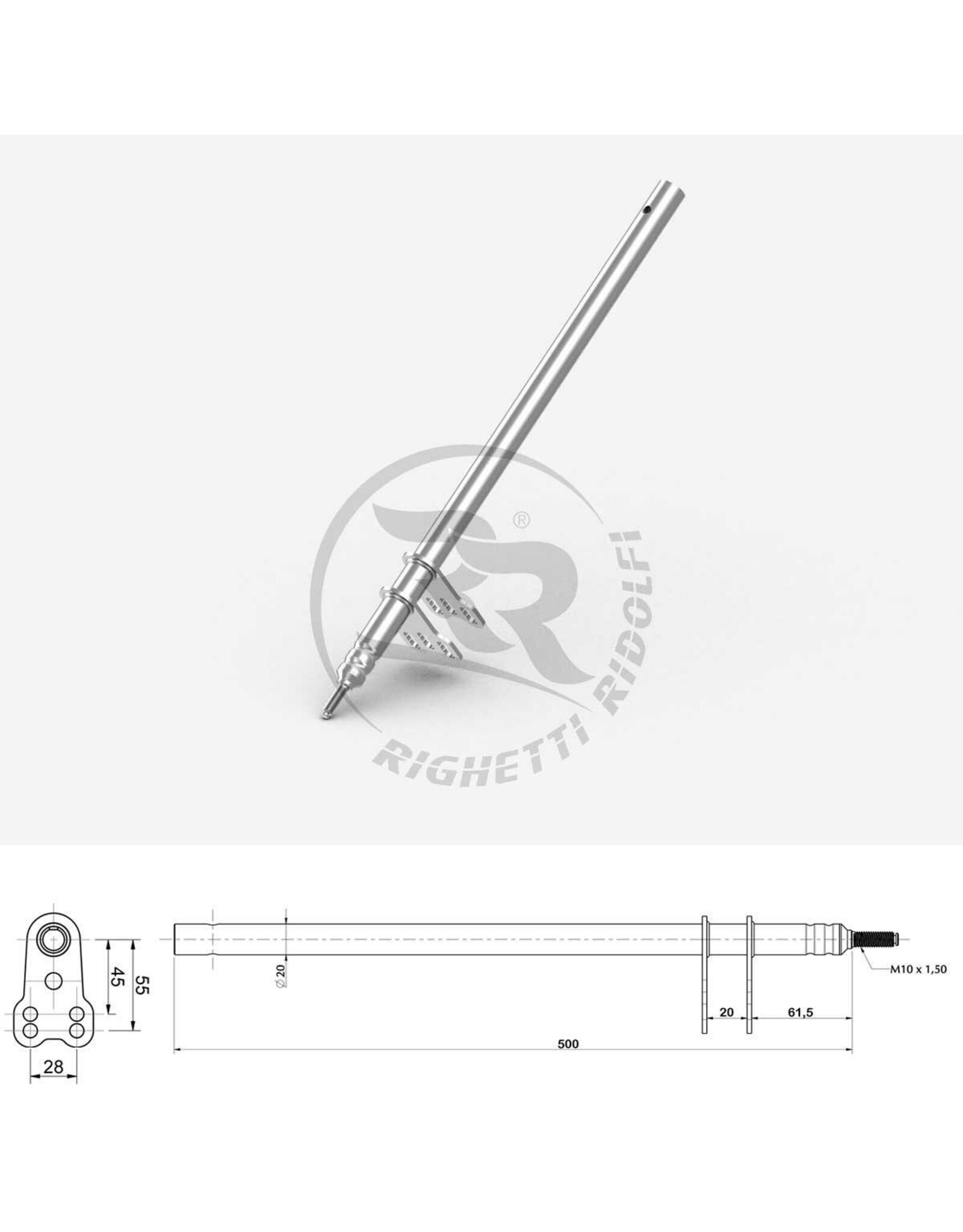 Righetti Ridolfi RR Stuurstang M10 L=500MM   (Type OTK)