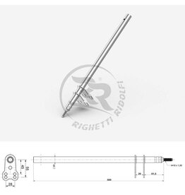 Righetti Ridolfi RR Stuurstang M10 L=500MM  (Type OTK)