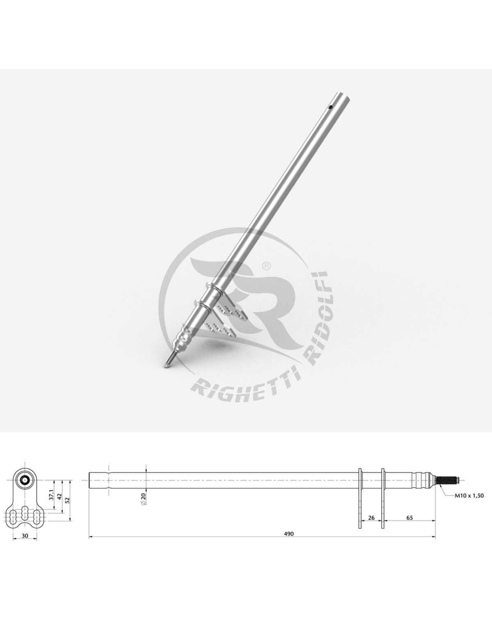 Righetti Ridolfi RR Stuurstang M10 L=490MM