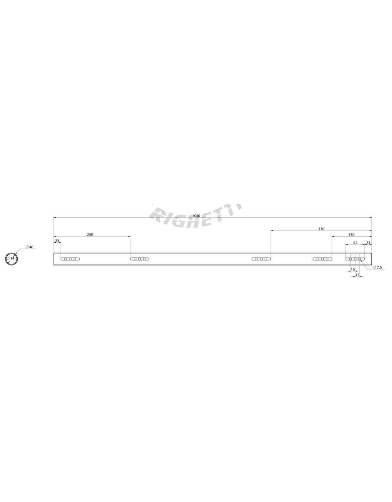 Righetti Ridolfi RR Achteras 40x1020x3MM