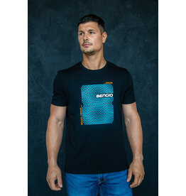 Bengio Bengio T-shirt zwart / blauw 100% organic Maat L