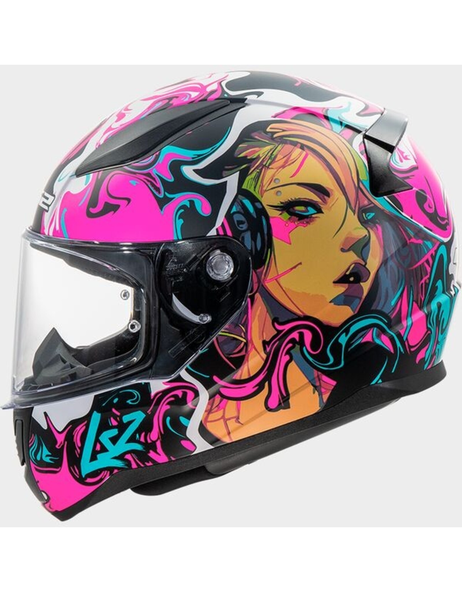 LS2 LS2 FF353 Rapid II Cyberg Matt paars / cyaan