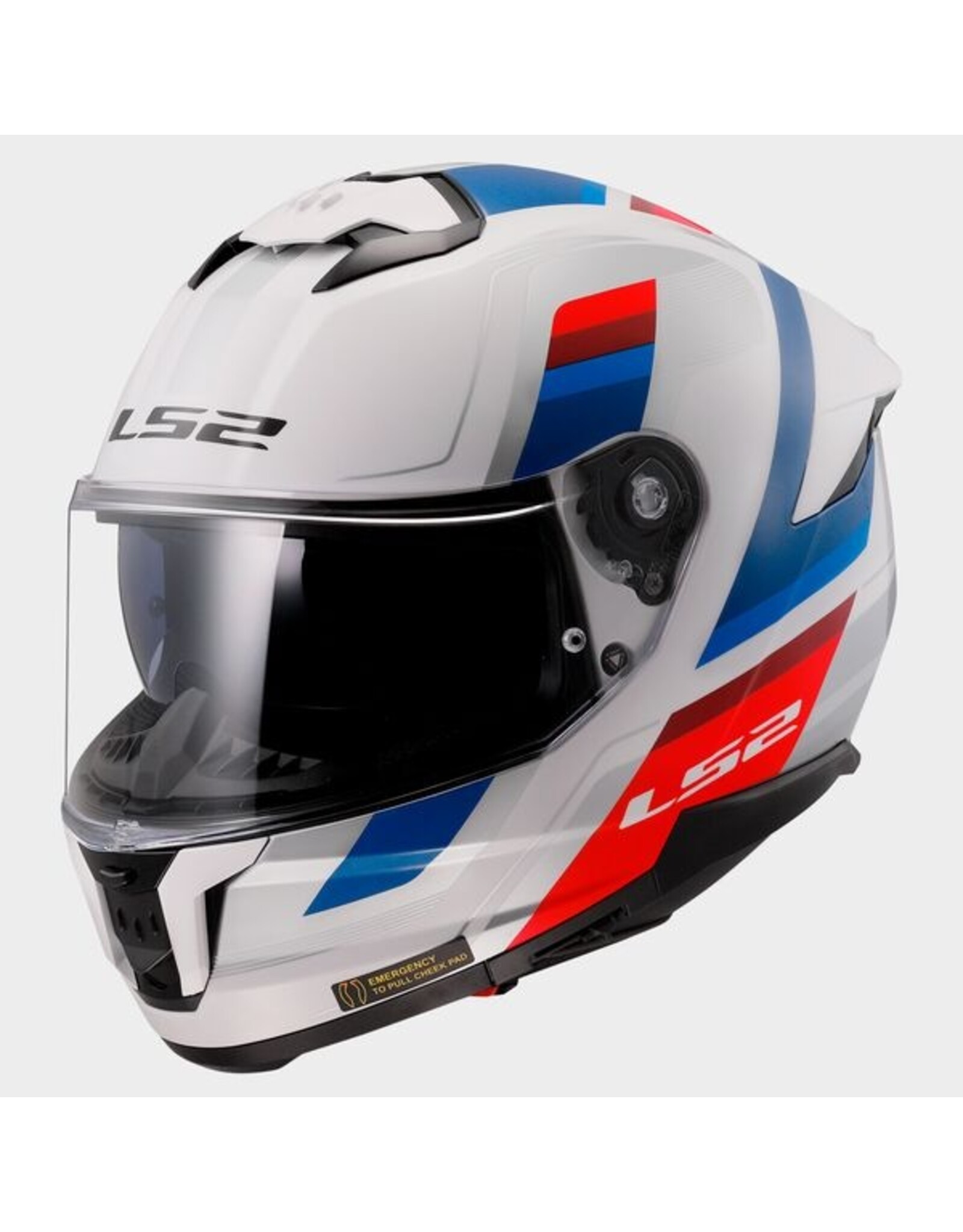 LS2 LS2 FF808 Stream II Vintage wit / blauw / rood