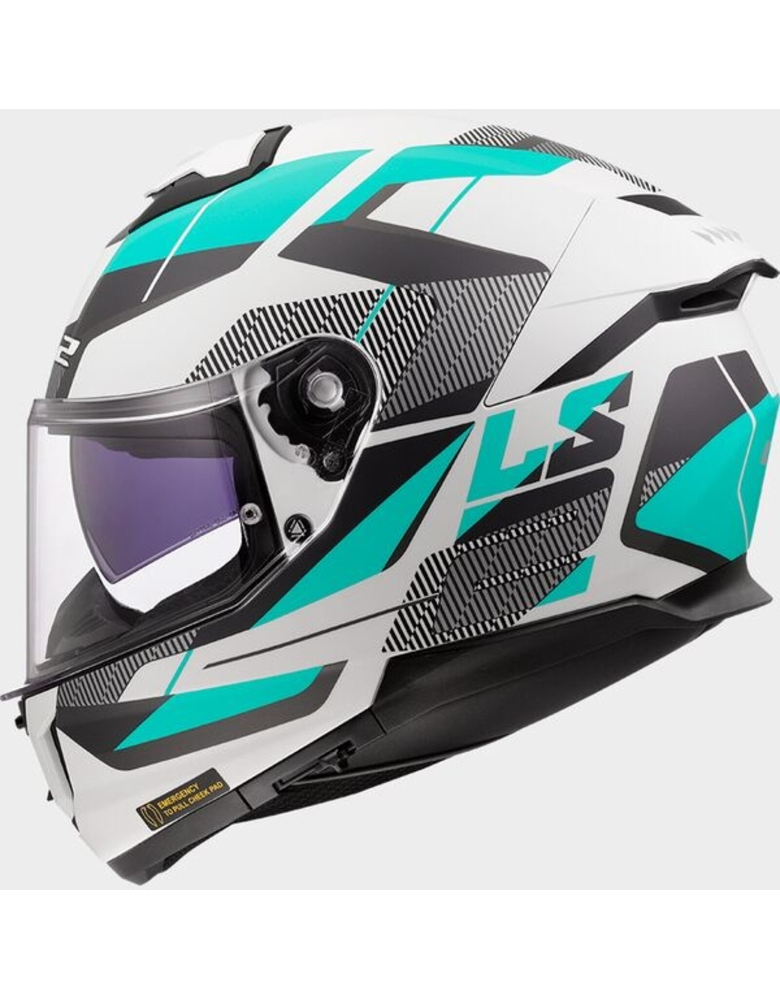LS2 LS2 FF808 Stream II ROAD MATT CYAN LIGHT GREY