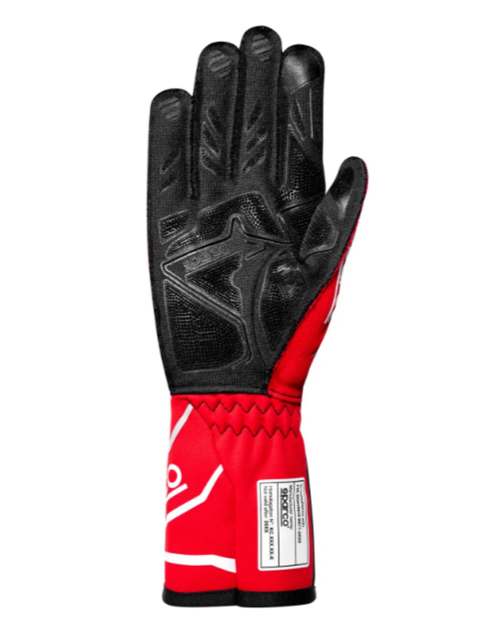 Sparco Sparco K -Tide+ (FIA 8877-2022) kart handschoenen Rood / Zwart