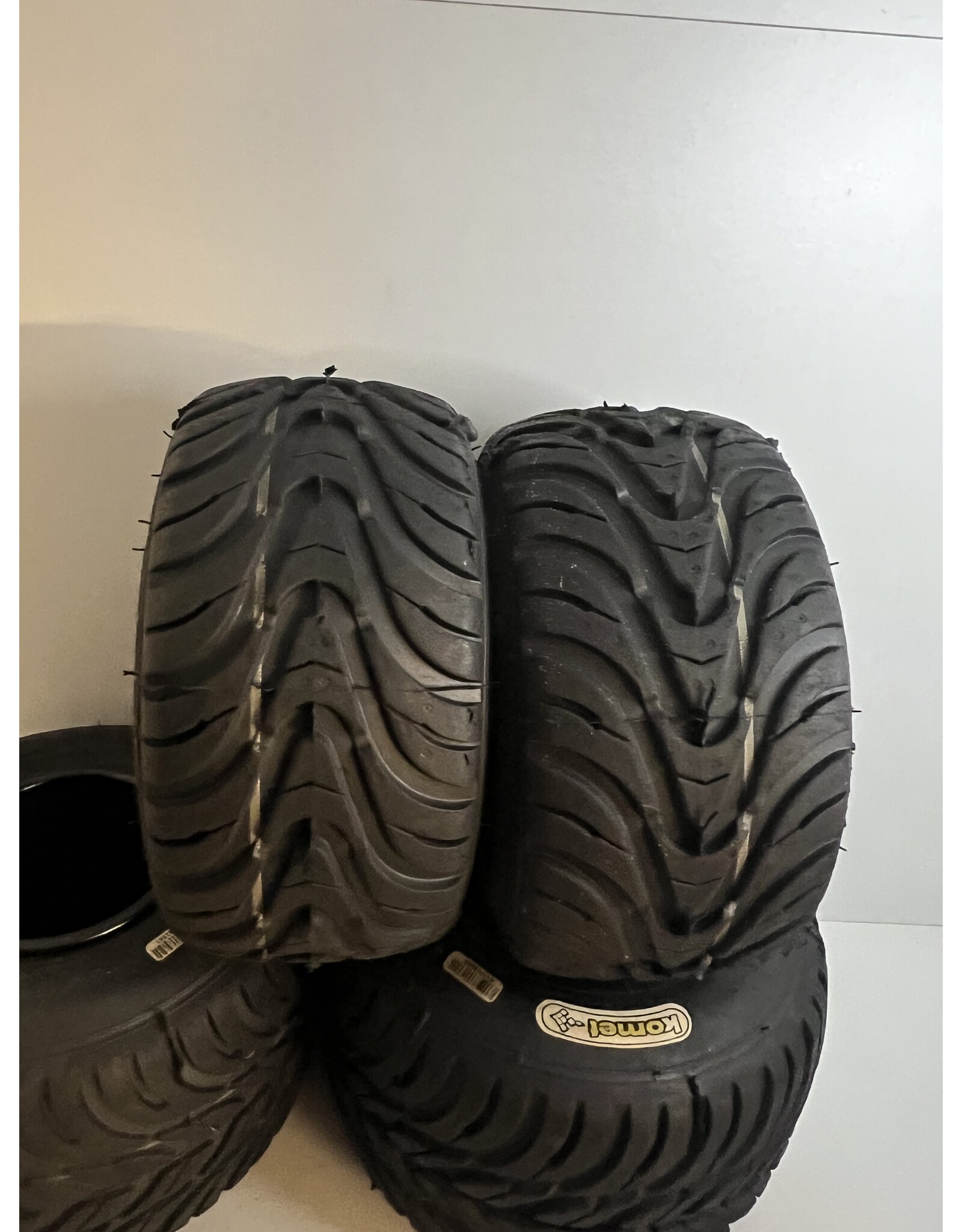 Used Komet K1W rain tyres with new Topkart aluminium rims 130-180MM