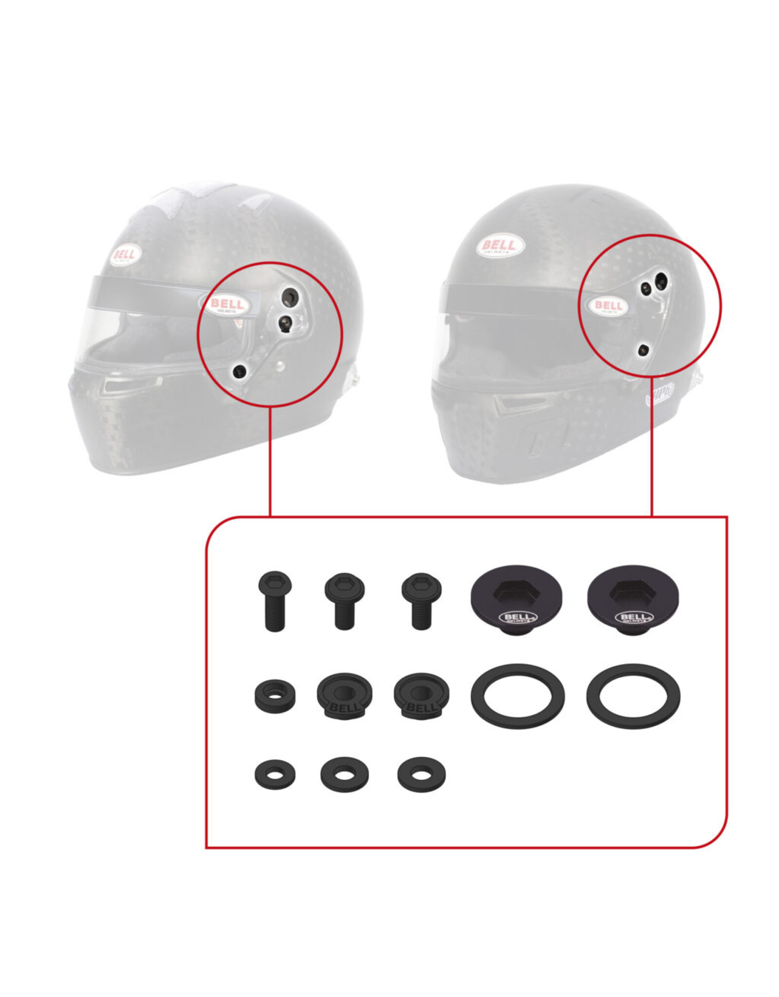 Bell Bell SE07 - 3/2MM SE077 / SE06 schroevenset (kies kleur)