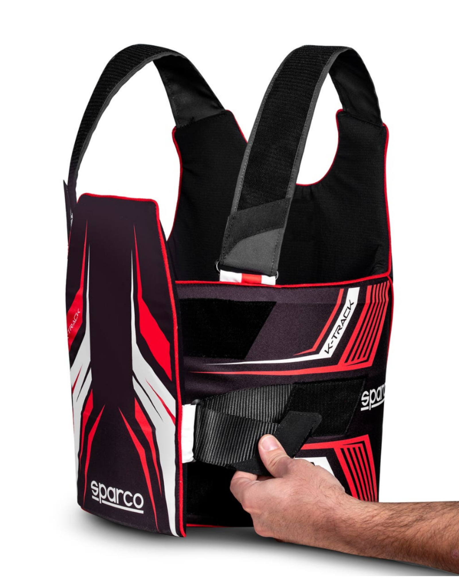 Sparco Sparco K-Track FIA 8870-2018 ribbeschermer zwart / rood