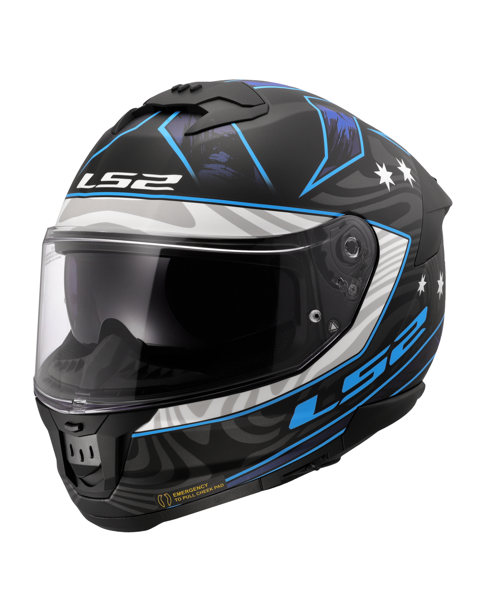 LS2 LS2 FF808 Stream II Galdam zwart / blauw