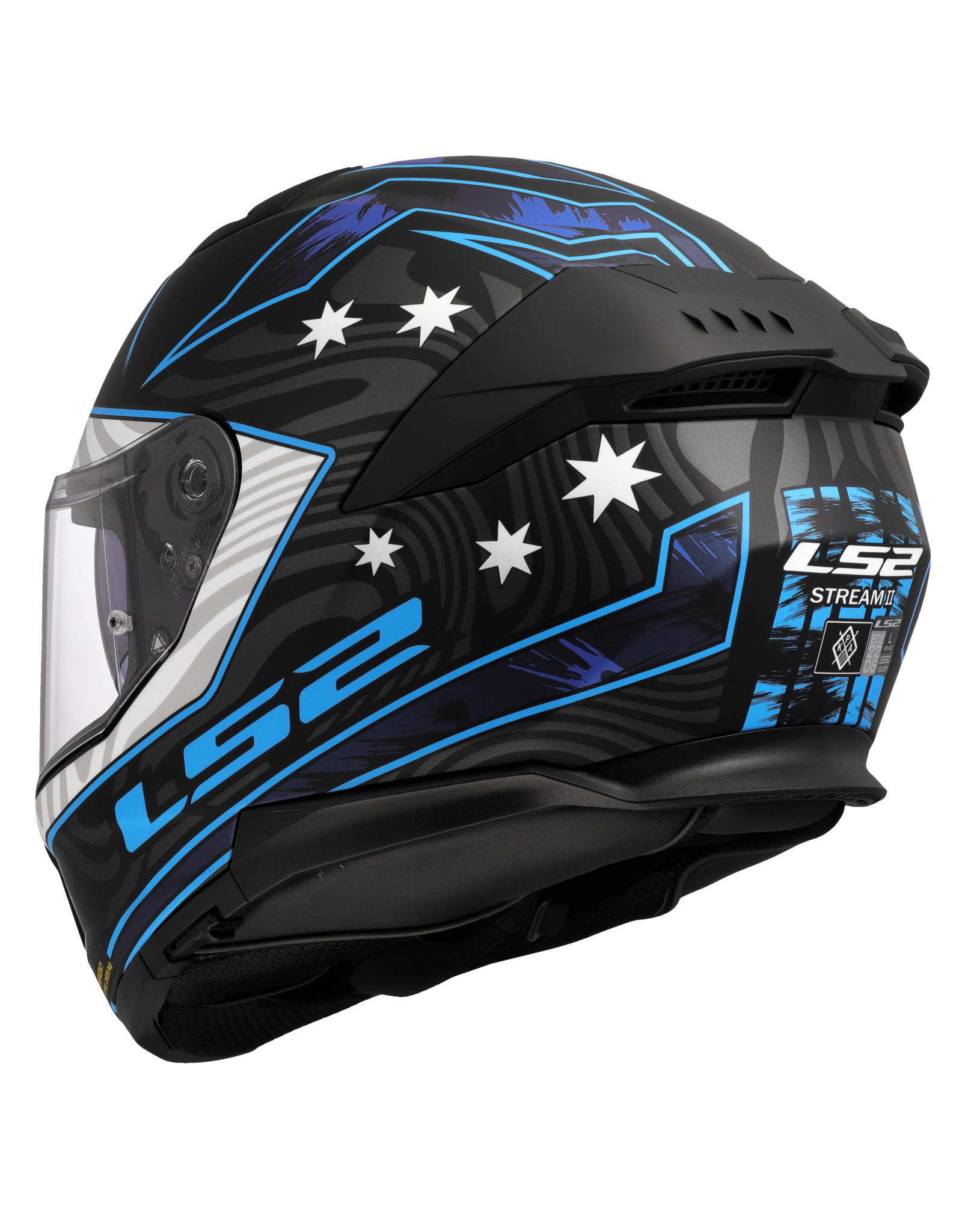 LS2 LS2 FF808 Stream II Galdam zwart / blauw
