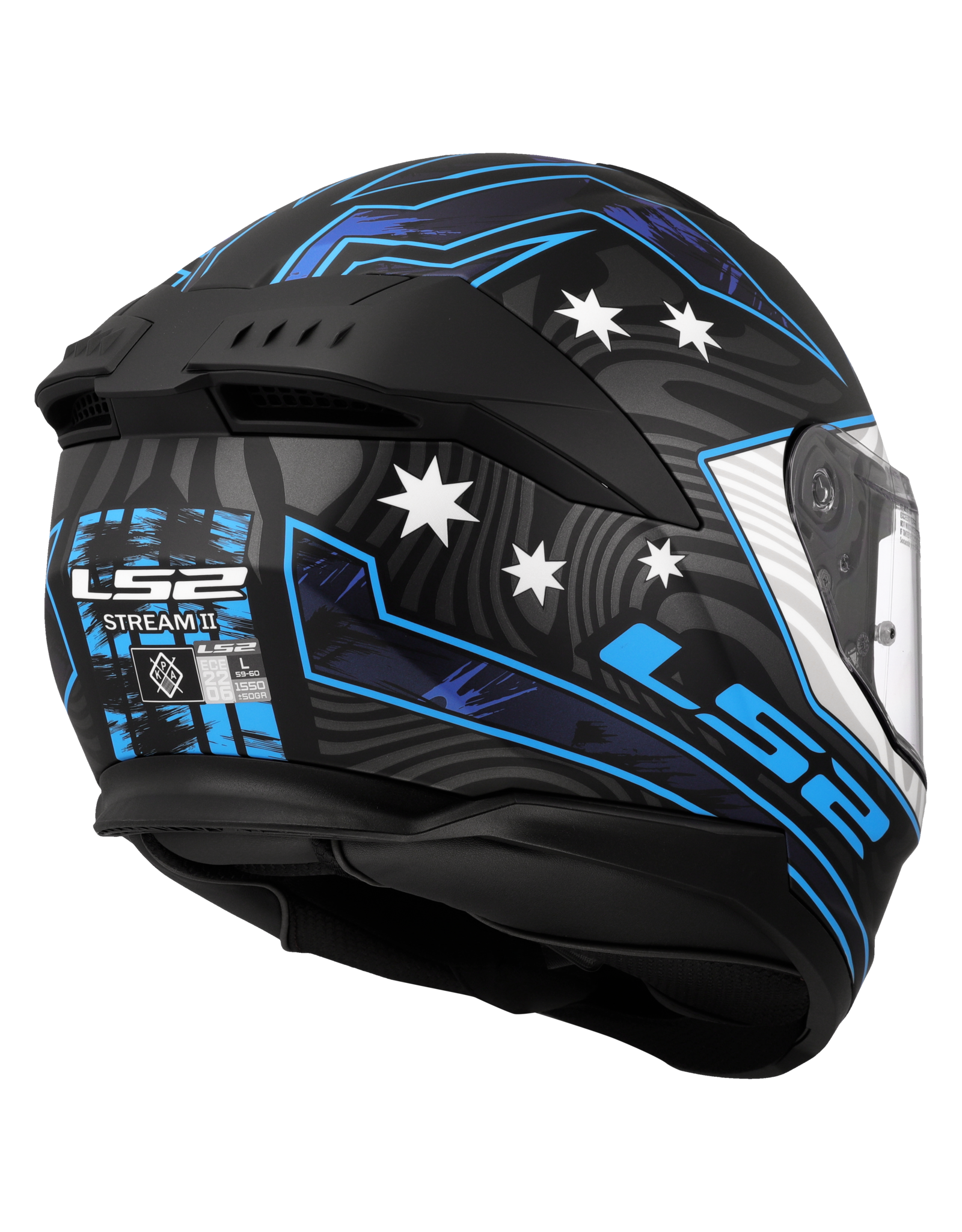 LS2 LS2 FF808 Stream II Galdam zwart / blauw