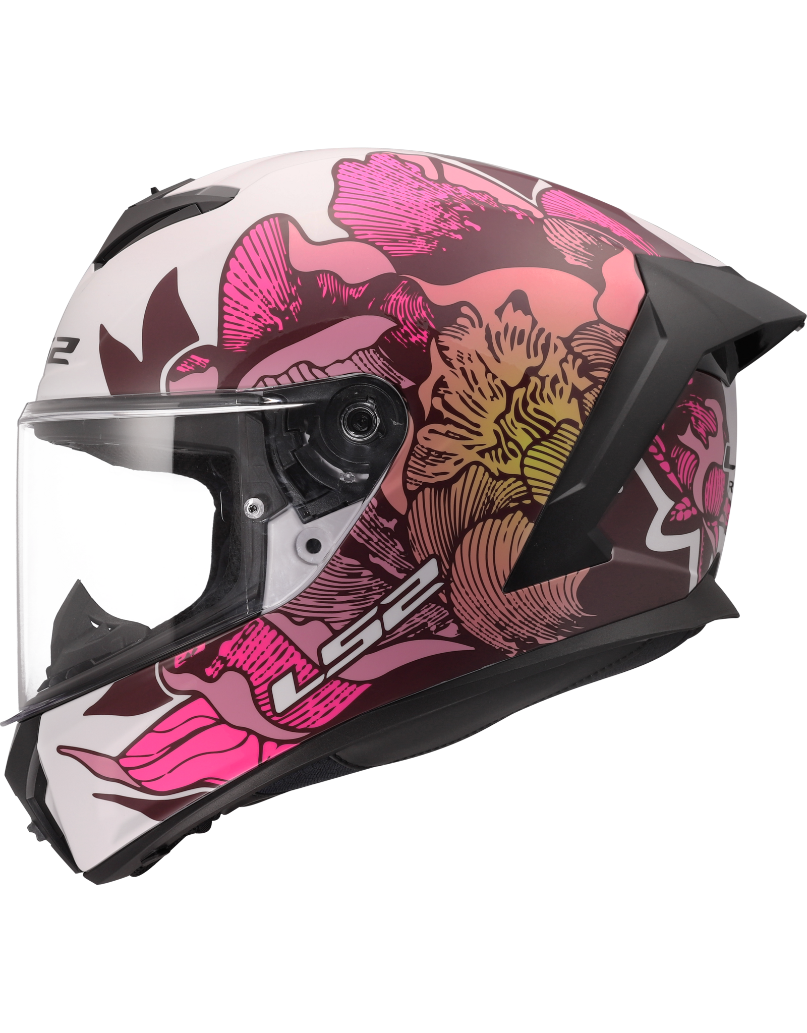 LS2 LS2 FF820 Rapid III Poppies wit / roze