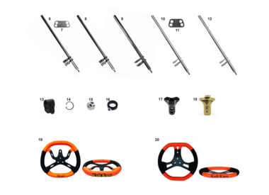 Steering wheel, hub and column 