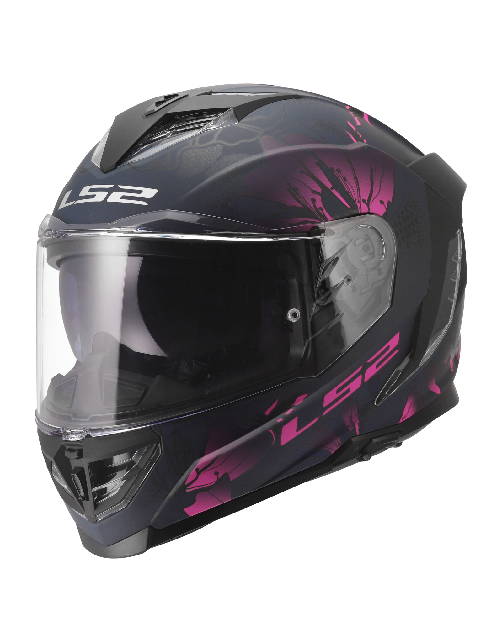 LS2 LS2 FF818 Storm III Burst matt zwart / roze