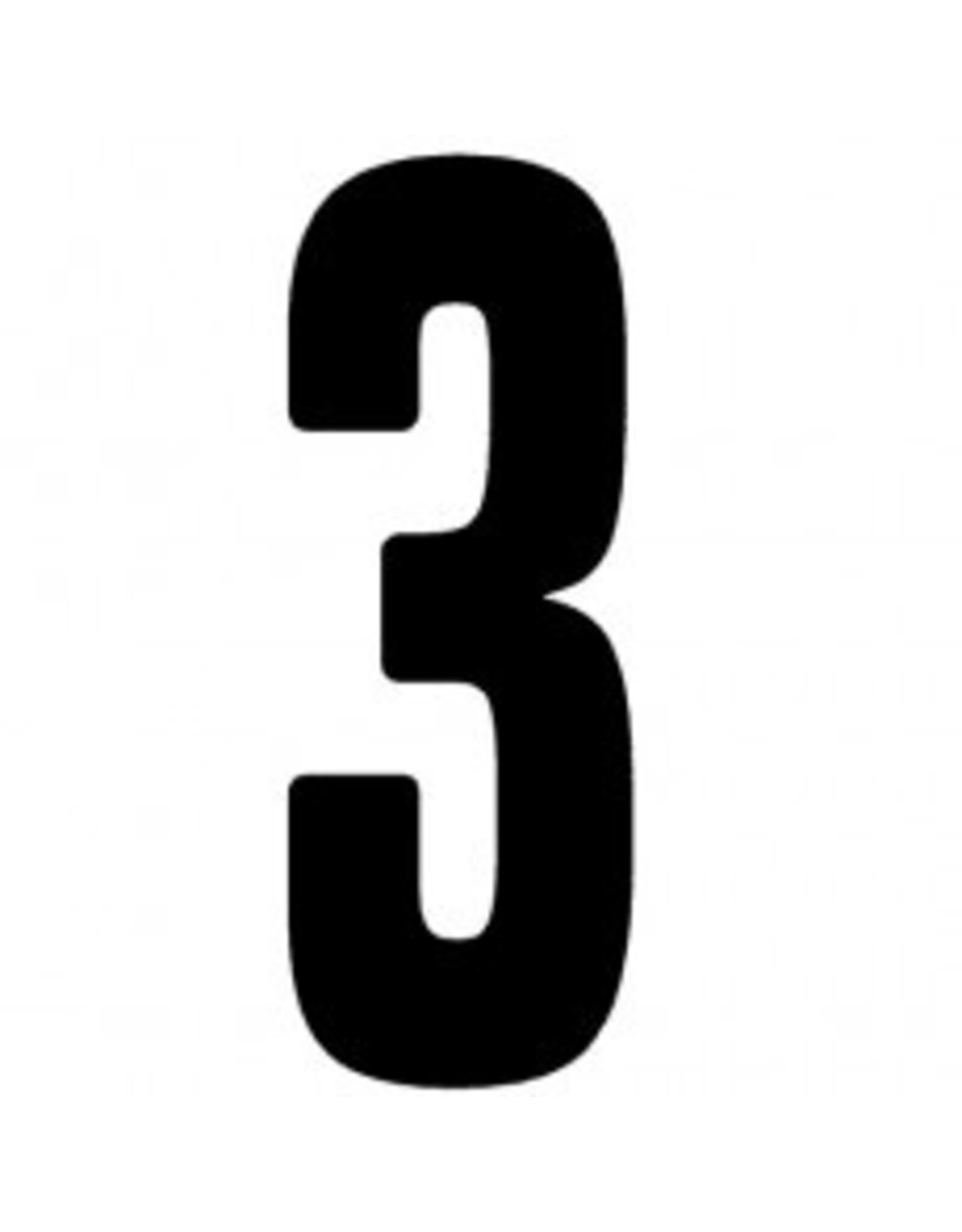 CRG CRG Race number sticker matt black (choose in menu)