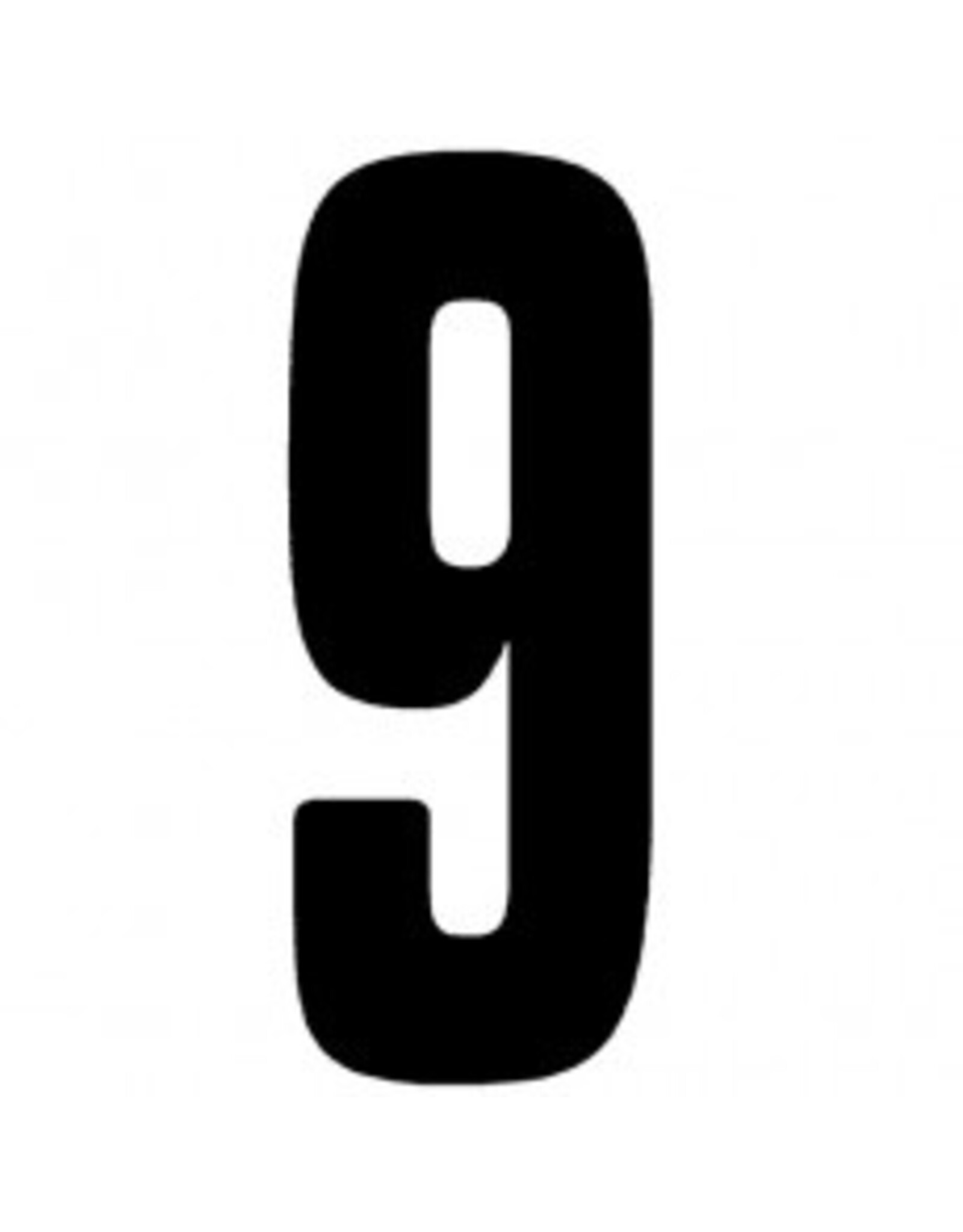 CRG CRG Race number sticker matt black (choose in menu)