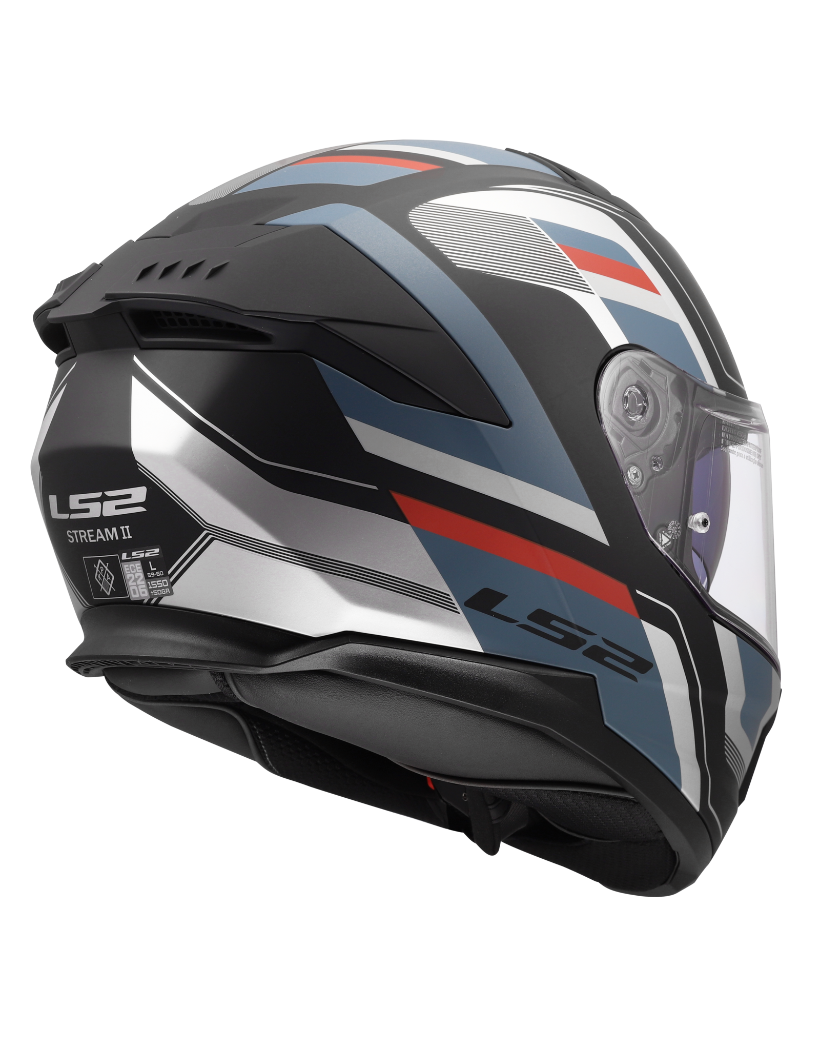 LS2 LS2 FF808 Stream II Vintage Matt zwart / blauw