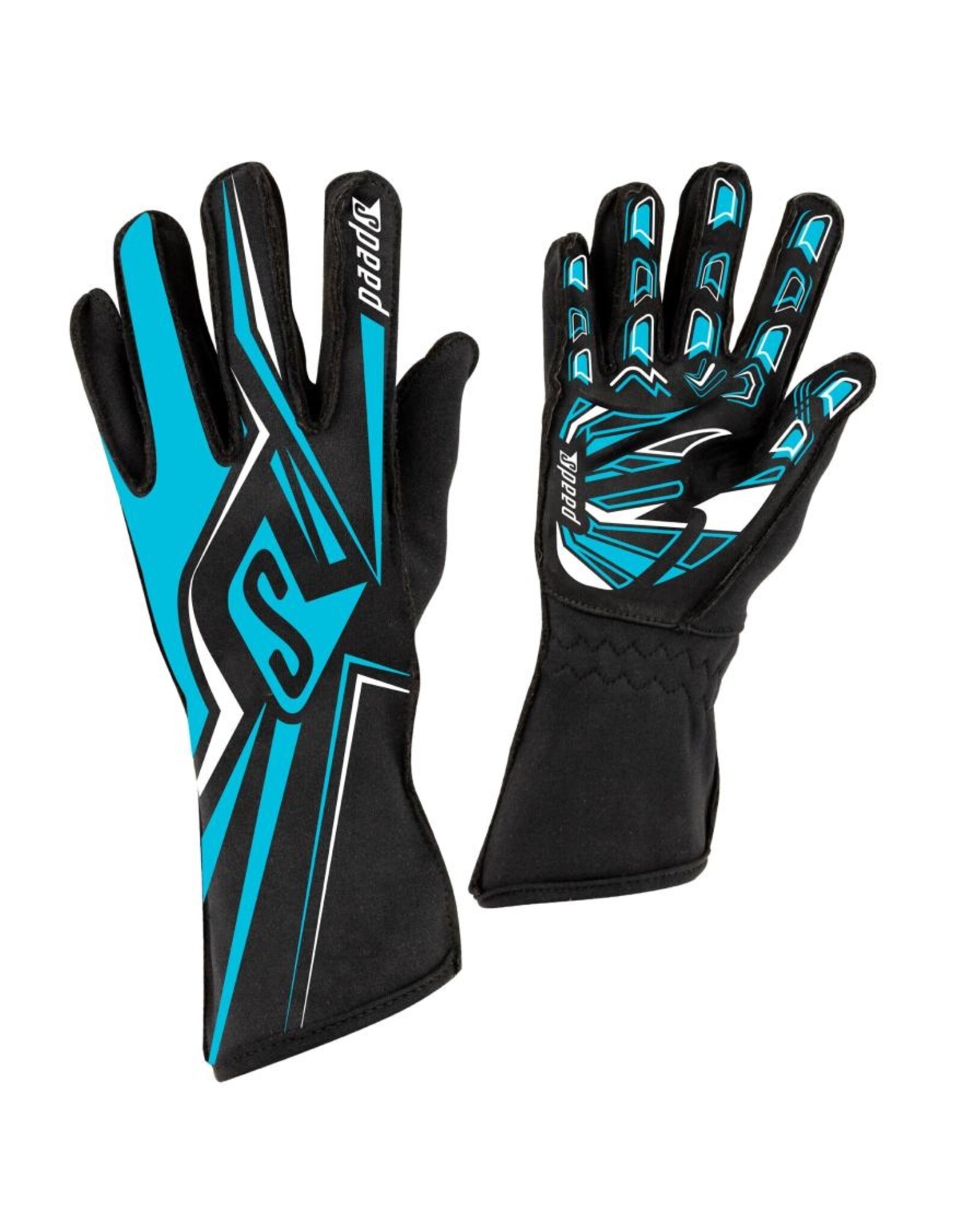 Speed Racewear Speed handschoenen Melbourne 2.0 Zwart / Licht Blauw