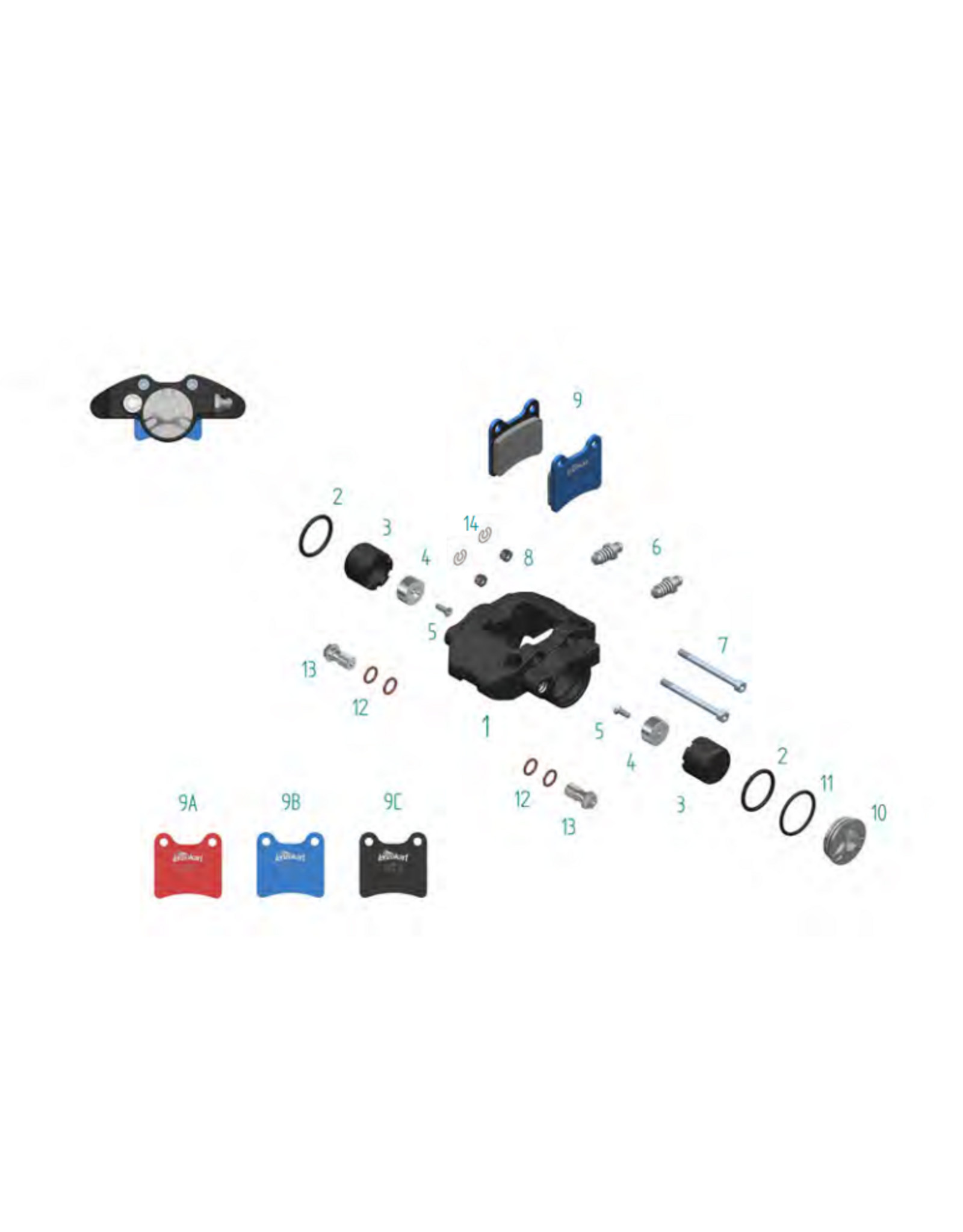 LenzoKart LenzoKart achterremklauw Magneet Bout M4x12 OK/OKJ/KZ