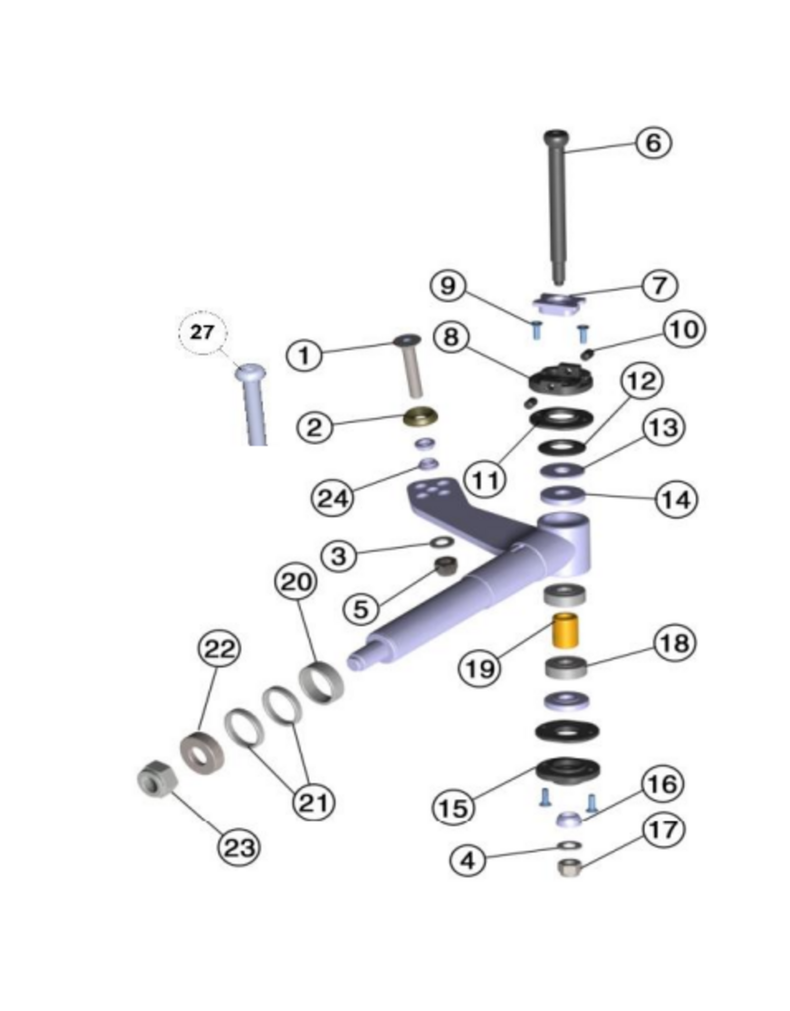 IPK IPK Stub axle excentric bush grub screw 6 x 10 MM
