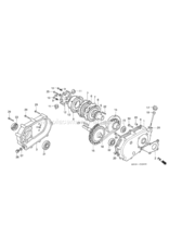 Honda Honda GX160/200/270 Reductiekast dop grijs (natte koppeling)