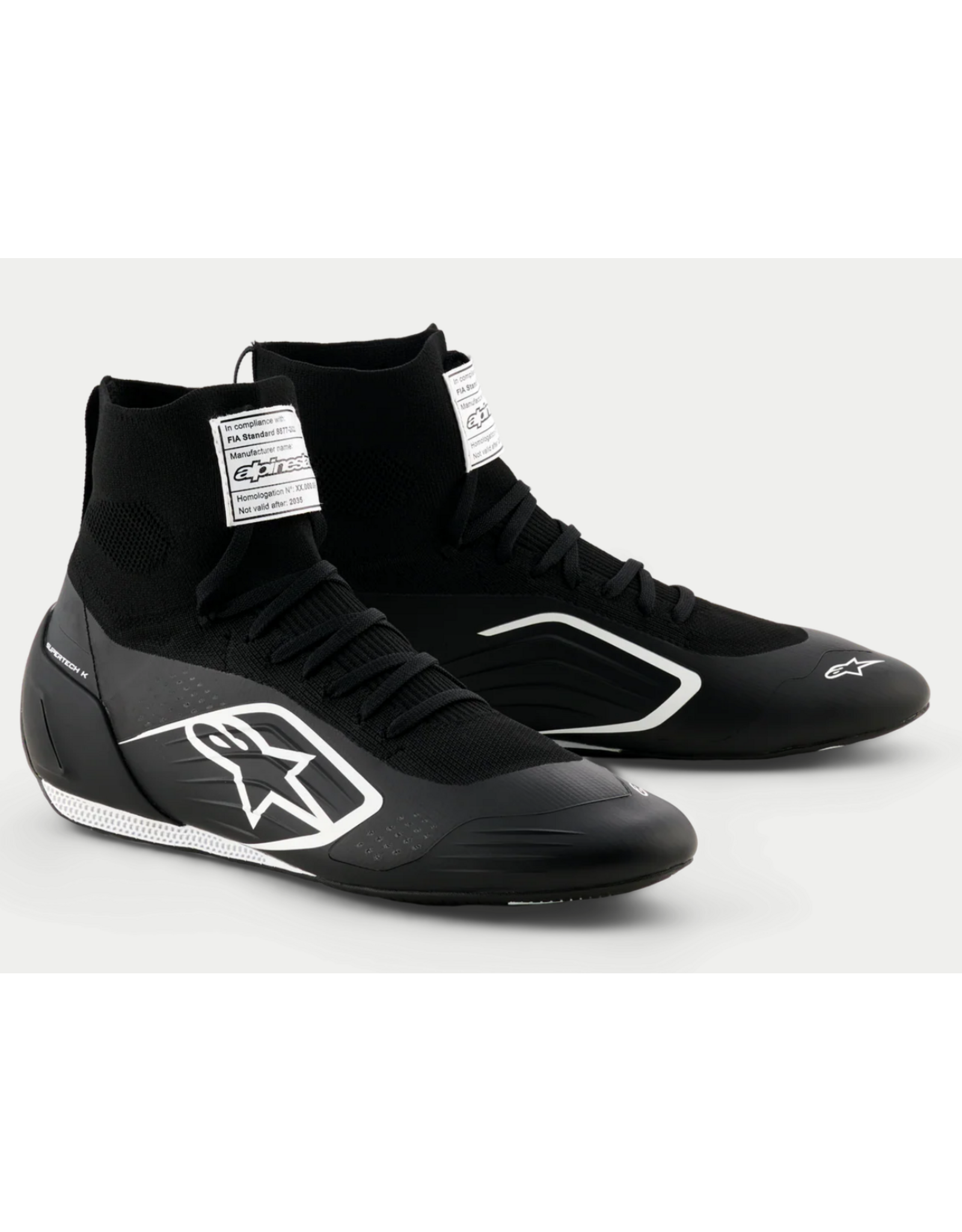 Alpinestars Alpinestars Supertech K Fia kartschoenen Zwart / Wit