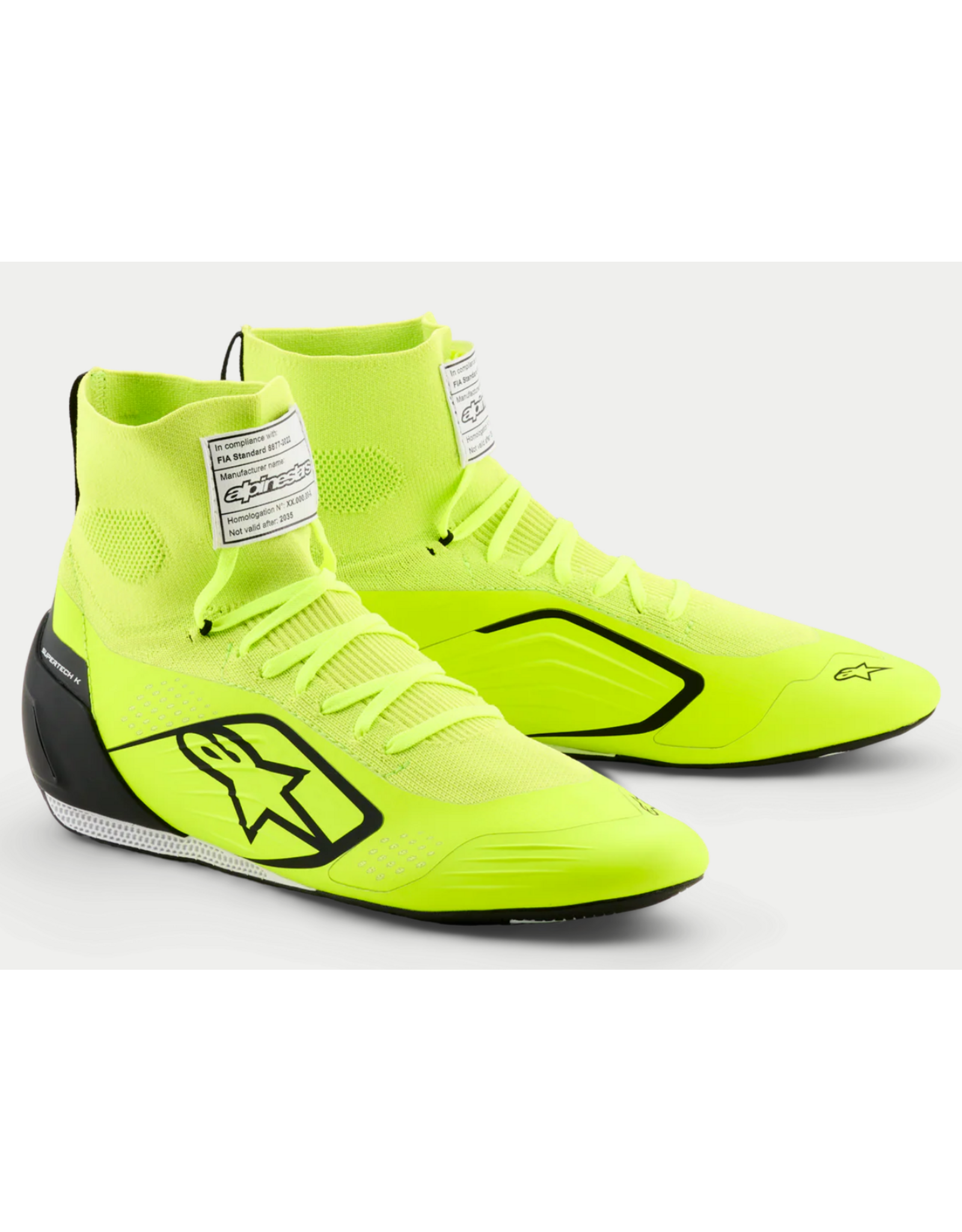 Alpinestars Alpinestars Supertech K Fia kartschoenen Fluor Geel / Zwart