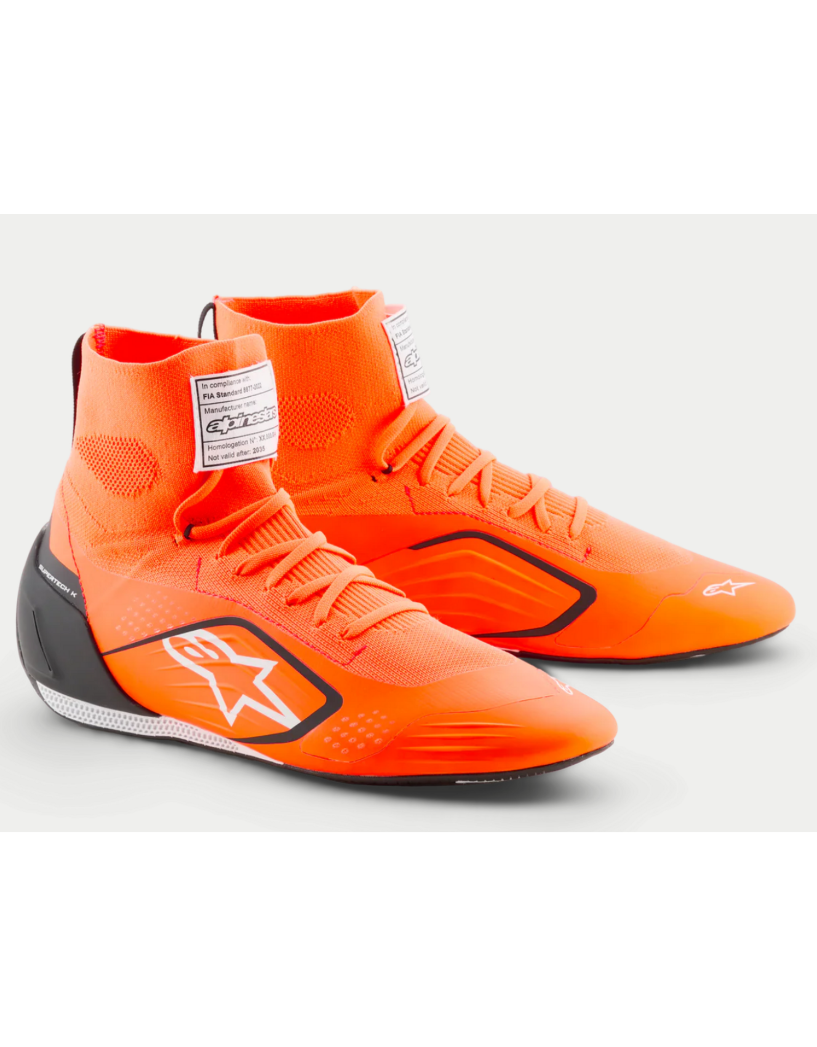 Alpinestars Alpinestars Supertech K Fia Karting shoes Fluo Orange / Black