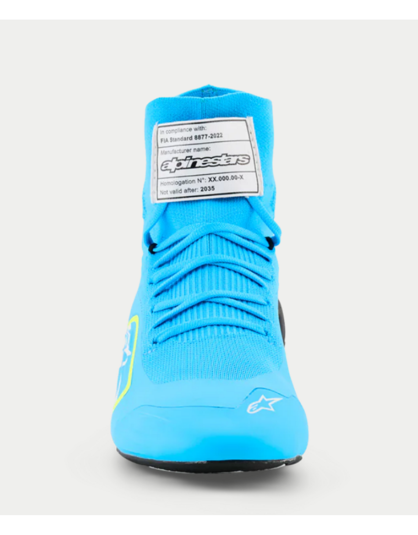 Alpinestars Alpinestars Supertech K Fia Karting shoes Light Blue / Fluo Yellow