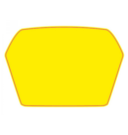 Xline Xline Achterbumper sticker achtergrond geel voor KG C3 achterbumper