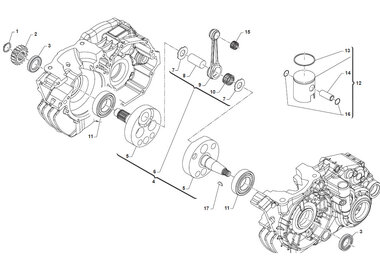 Crankshaft and piston