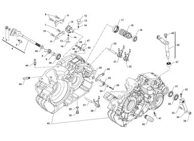 Schakel mechanisme  en onderdelen