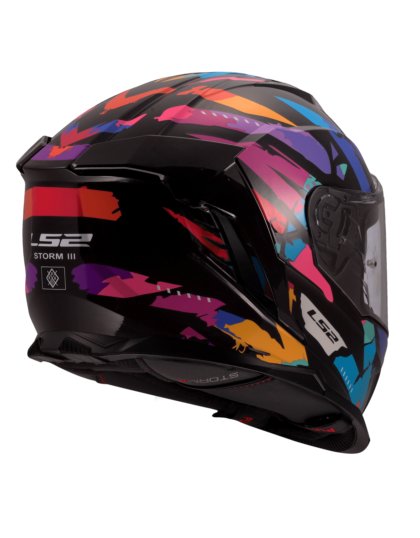 LS2 LS2 FF818 STORM III KAOS Zwart / Paars / Blauw