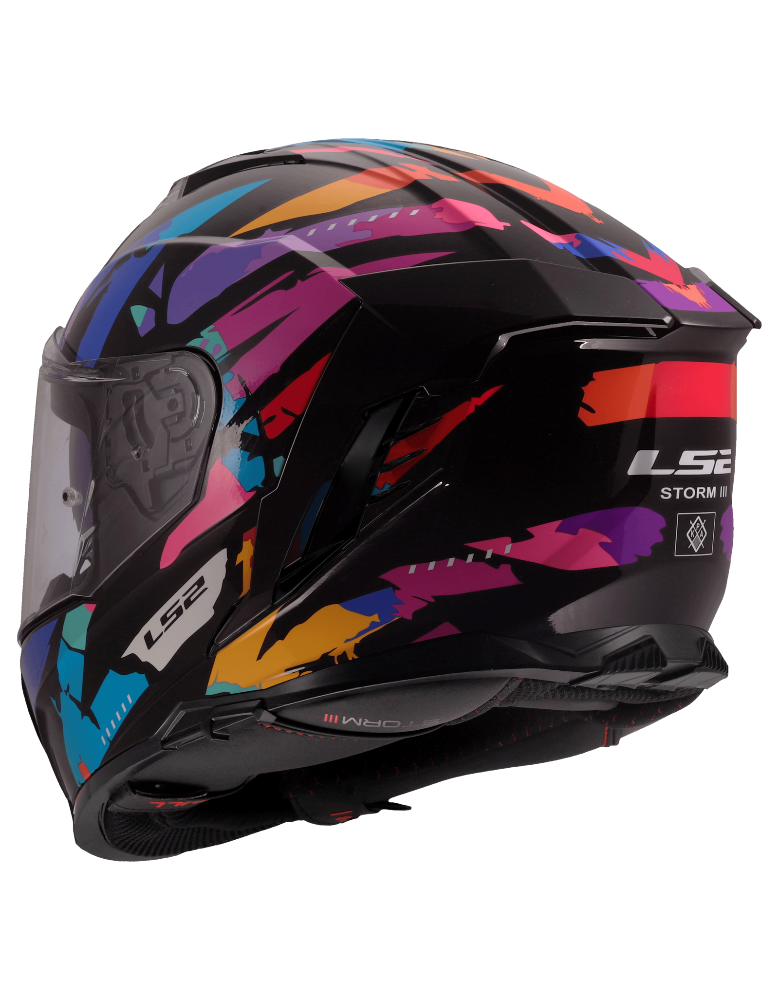 LS2 LS2 FF818 STORM III KAOS Zwart / Paars / Blauw
