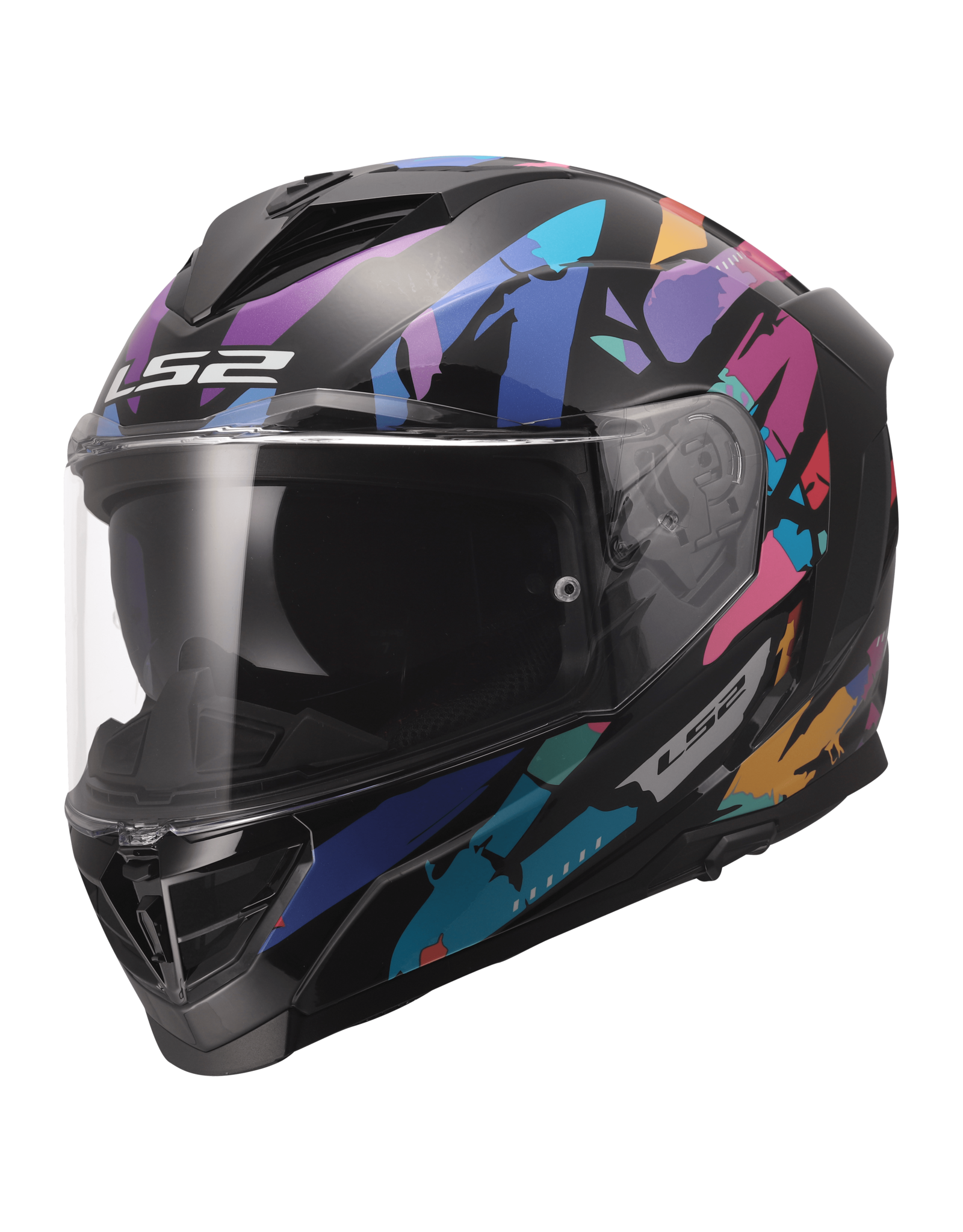 LS2 LS2 FF818 STORM III KAOS Zwart / Paars / Blauw