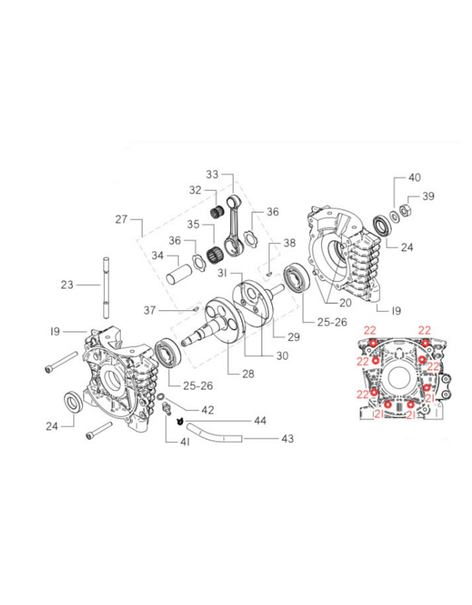 LKE LKE / TM / IAME 60CC krukas lager Type SKF - BC1-1623