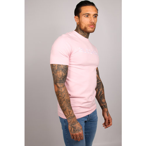 2LEGARE Logo Embroidery Tee - Light Pink 2LEGARE Logo Embroidery Tee - Light Pink