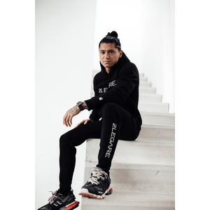 2LEGARE Embroidery Tracksuit - Black/White