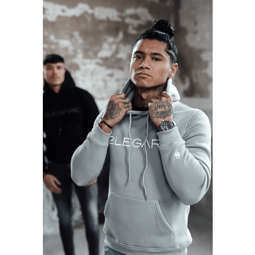 2LEGARE Logo Embroidery Hoodie - Light Grey/White 2LEGARE Logo Embroidery Hoodie - Light Grey/White