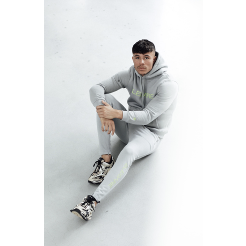2LEGARE Embroidery Tracksuit - Light Grey/Neon Yellow 2LEGARE Embroidery Tracksuit - Light Grey/Neon Yellow