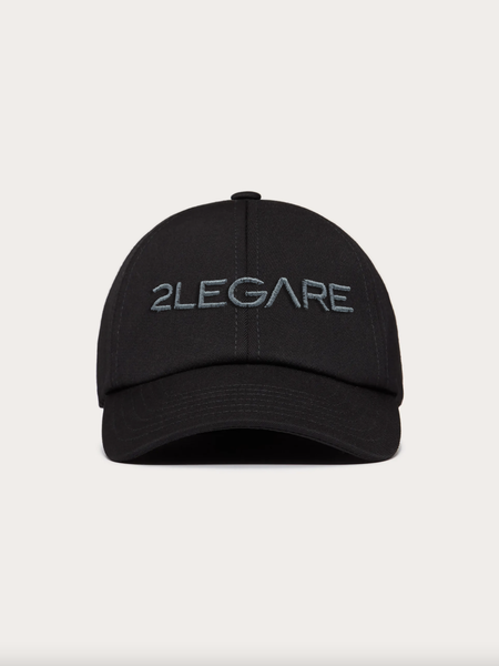 2LEGARE Logo Embroidery Cap - Black/Grey