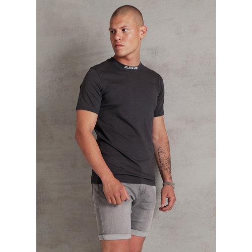 2LEGARE Logo Collar Tee - Dark Grey