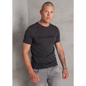 2LEGARE Embroidery T-Shirt - Antra/Black