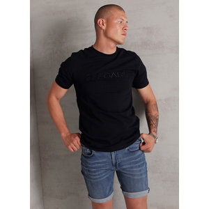 2LEGARE Embroidery T-Shirt - Navy/Black
