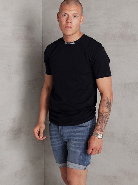 2LEGARE Logo Collar T-Shirt - Dark Navy