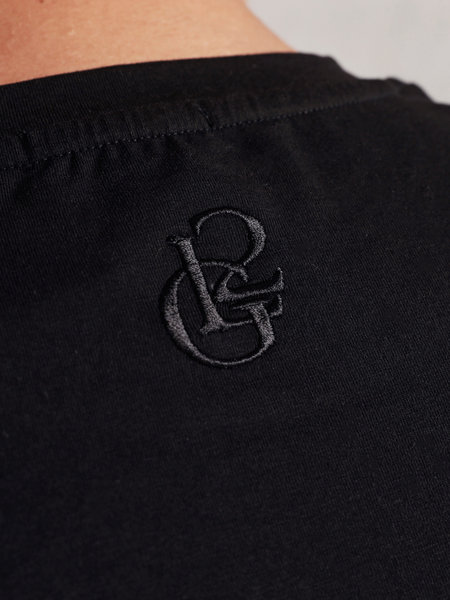 2LEGARE Logo Collar Tee - Black
